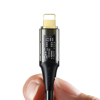 36W Type-C to Lightning Transparent  Data Cable 1.2m