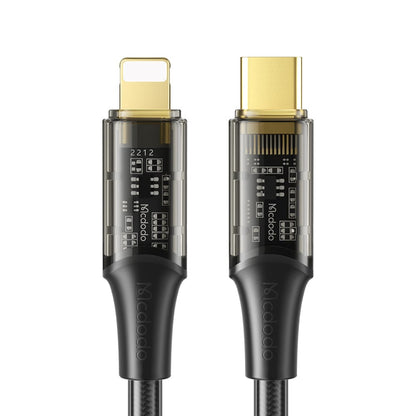 Amber Series Type-C to Lightning 36W Transparent Data Cable 1.2m