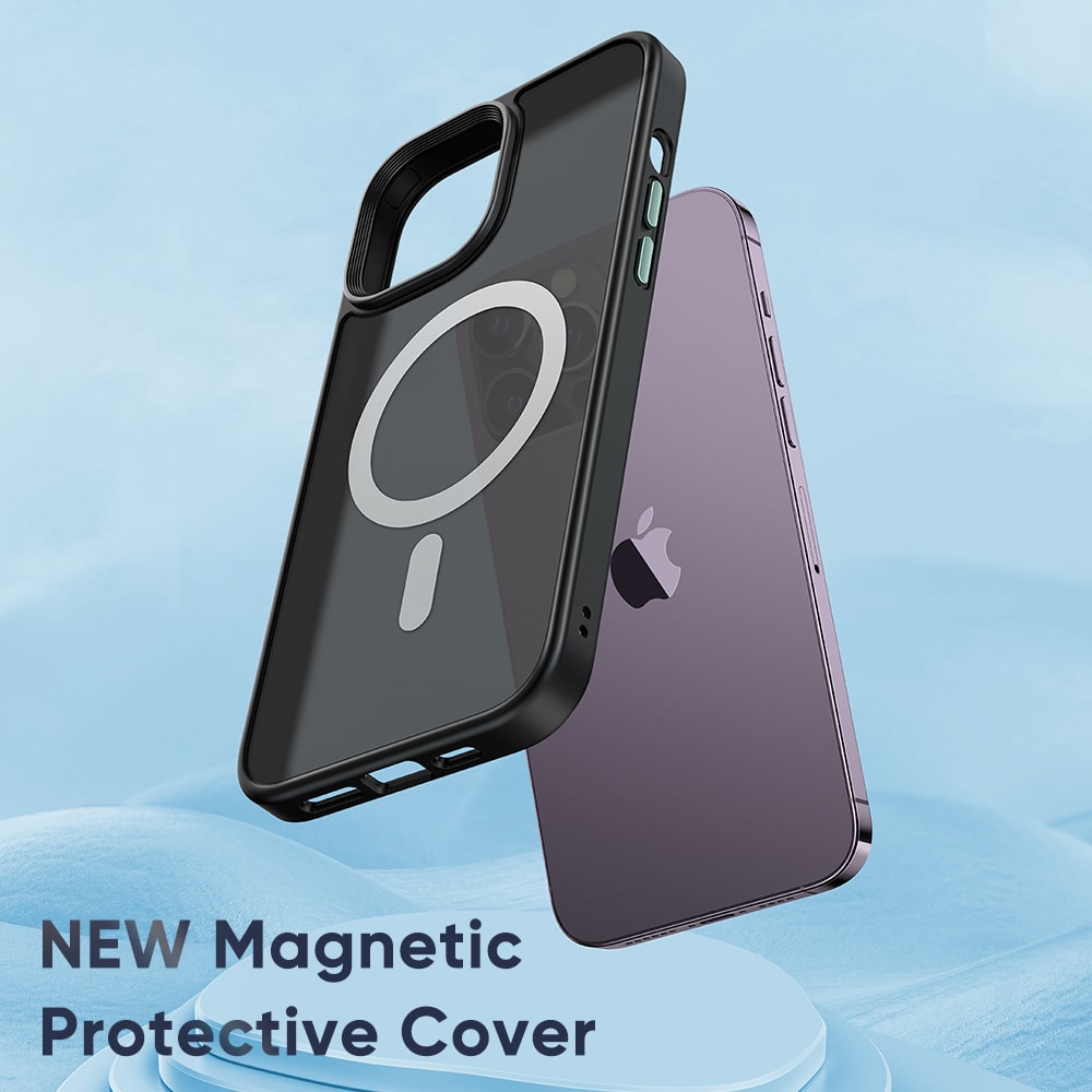 Magnetic Protective  iPhone 14 Series Magsafe Phone Case Black