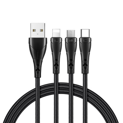 Mamba Series 3 in 1  Lightning+Micro USB+Type-c Cable  1.2m