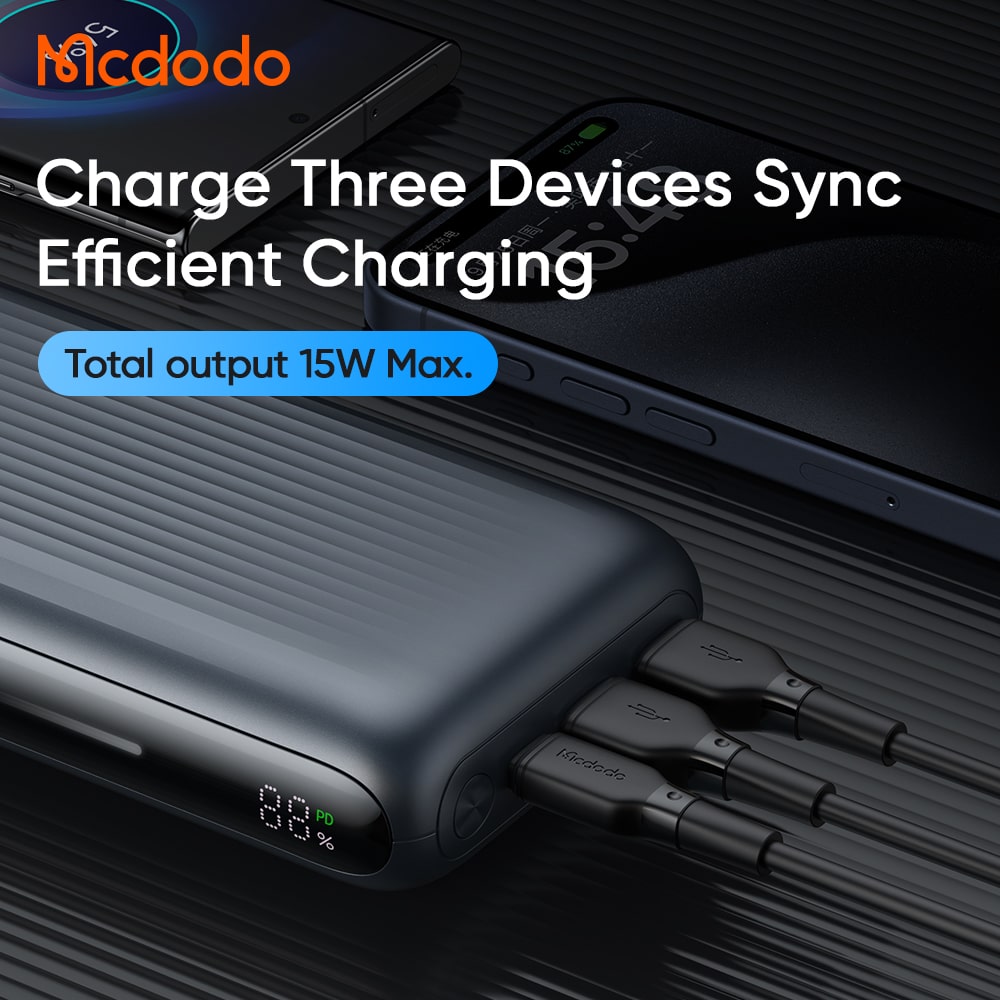 Mcdodo 20000mAh 65W Light Interaction Digital Display Power Bank