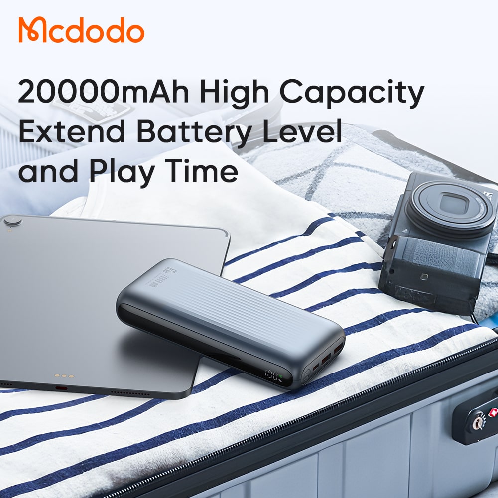 Mcdodo 20000mAh 65W Light Interaction Digital Display Power Bank