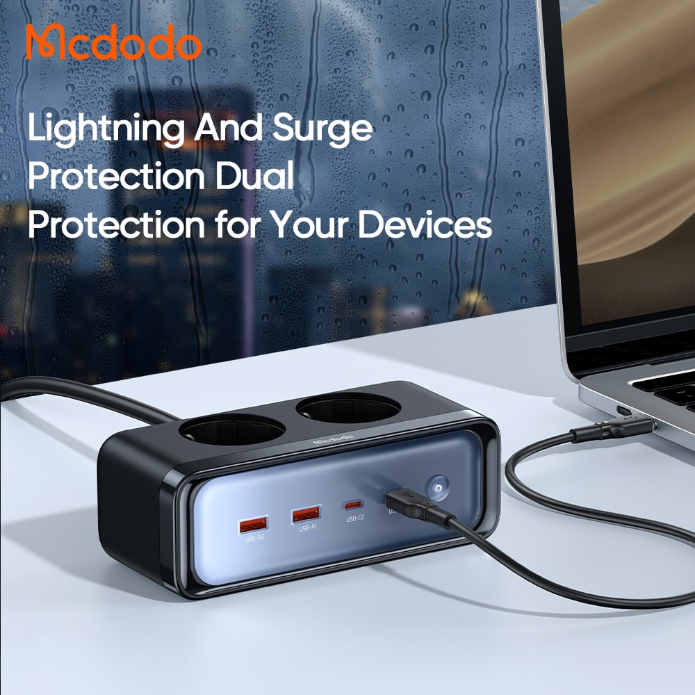 Mcdodo 6 in 170W GaN Lightning Protection Power Strip