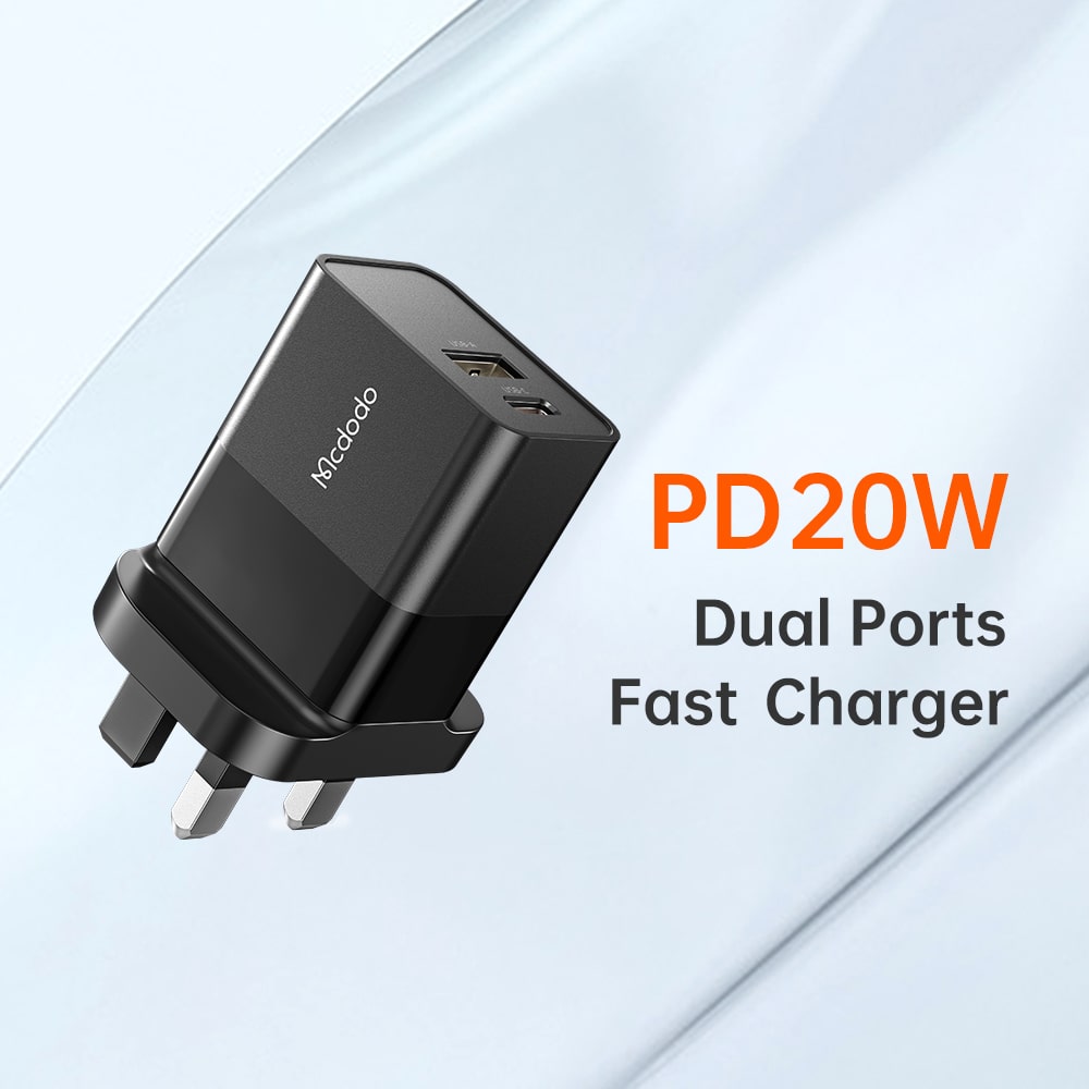 Hydrogen Series 20W PD+QC Charger (UK plug)