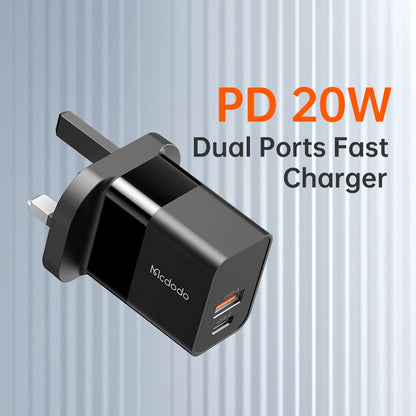 Hydrogen Series 20W PD+QC Charger (UK plug)