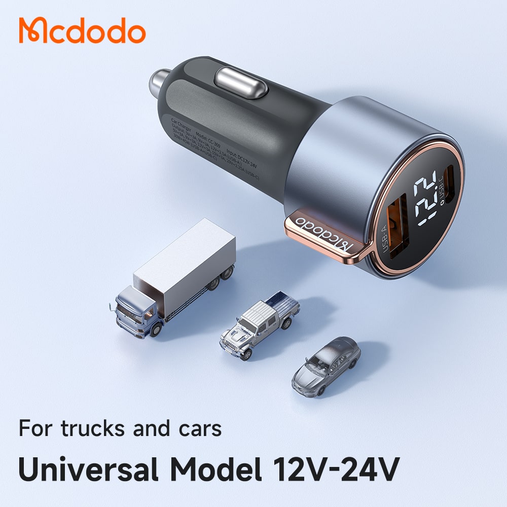 Mcdodo USB - A & USB - C PD Car Charger