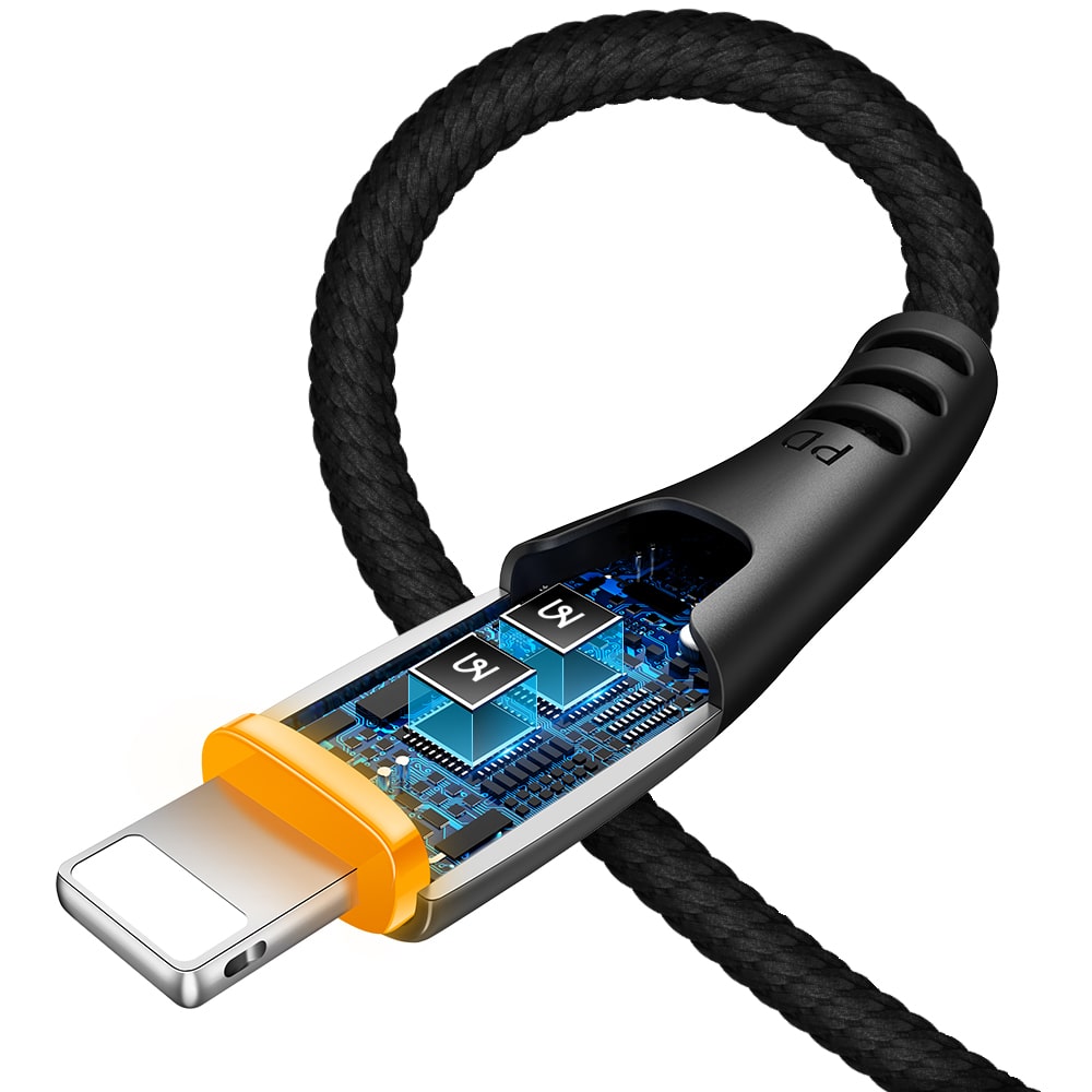 Porsche Series PD Type-c to Lightning Cable with LED 1.2m