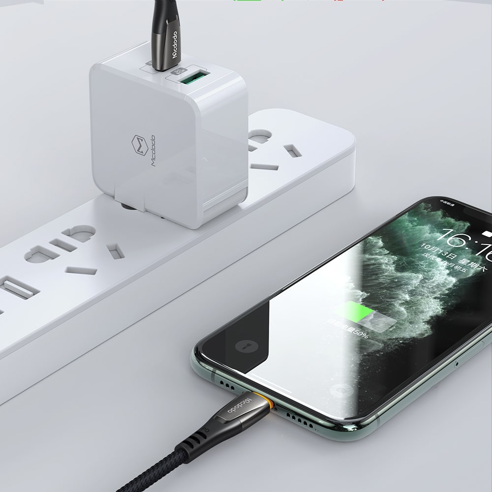 Porsche Series PD Type-c to Lightning Cable with LED 1.2m