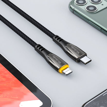 Porsche Series PD Type-c to Lightning Cable with LED 1.2m