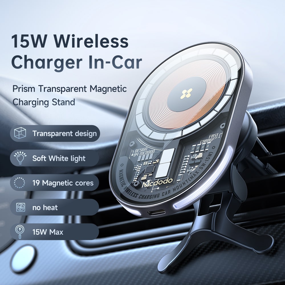 Prism Series Magnetic Wireless Charger Car Mount