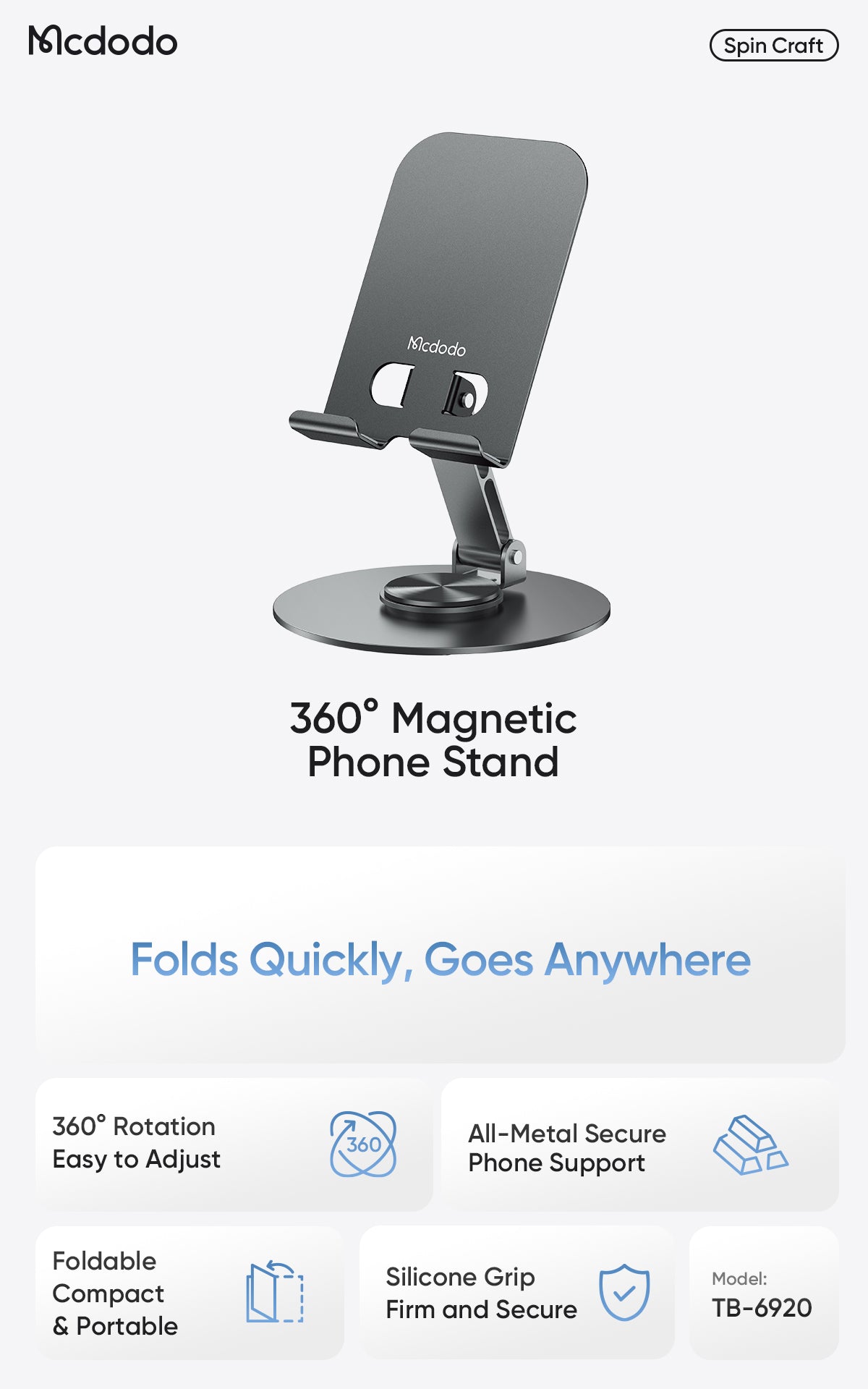 RotorMet 360 Rotation Magnetic Phone Stand